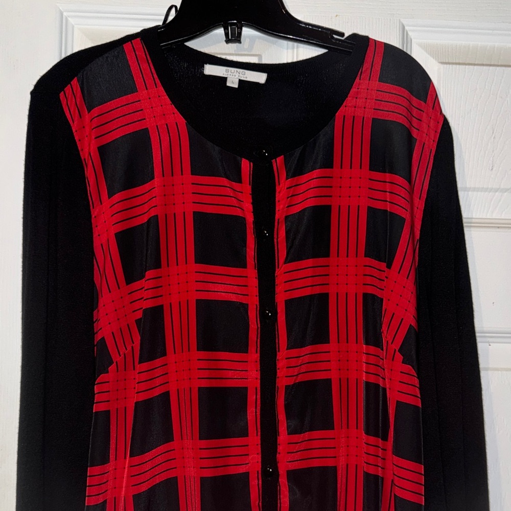 3/$30 ALFRED SUNG Plaid style Shirt